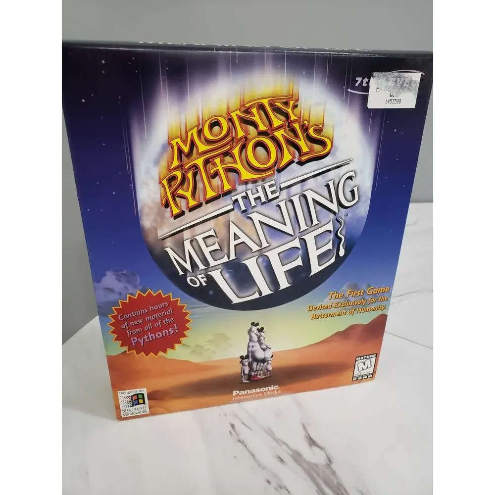 New MONTY PYTHON MEANING OF LIFE GAME Windows 95 PC CD Rom 1997 Big Box‎